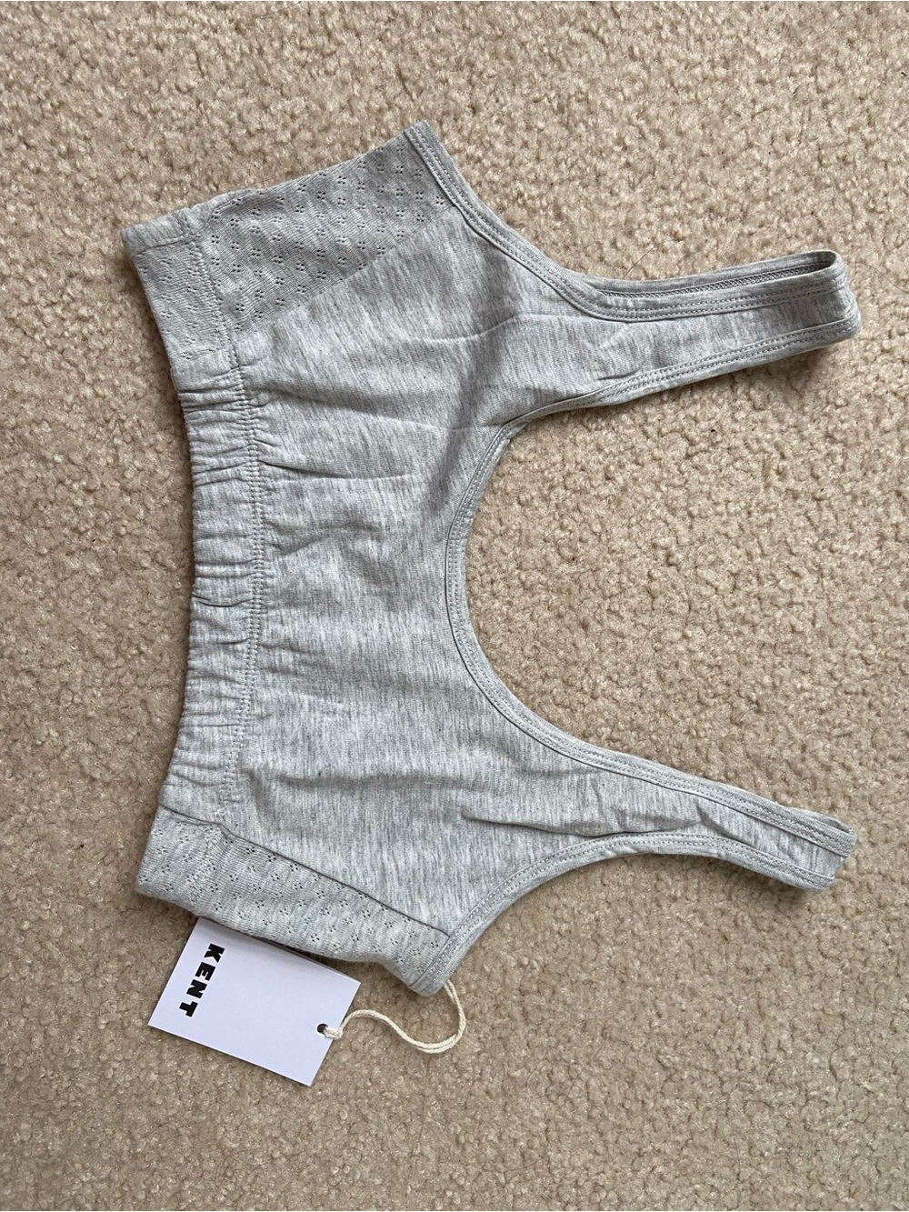 Heather Gray Cotton-Blend Comfort Bralette